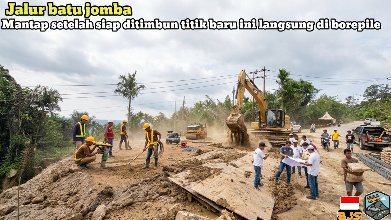 Jalur batu jomba‼️Mantap setelah siap ditimbun titik baru ini langsung di borepile
