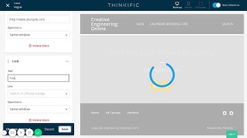 How to Add a Custom URL or External Link to Site Builder Theme Footer in Thinkific