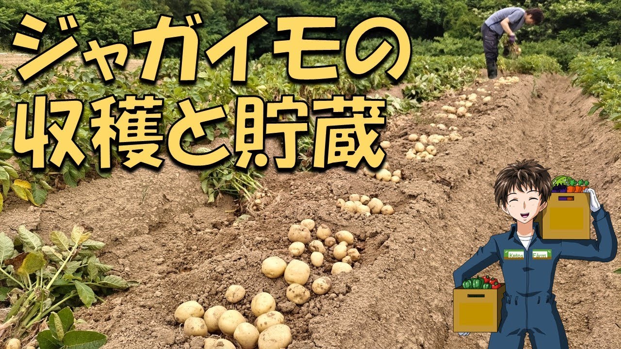 【ジャガイモの収穫と貯蔵】雨が少なかったからなのか、小さめのイモばかり･･･