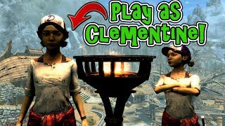 Clementine Armor Mod in Skyrim (Xbox One)