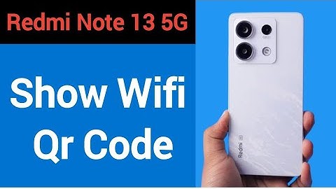 Redmi Note 13 5G me Wifi QR code Kaise nikale, how to show wifi QR code