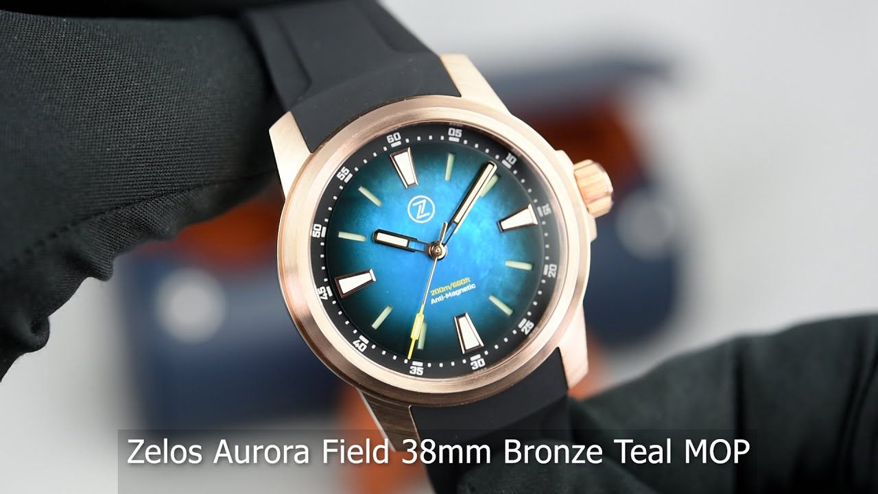 【美品】 ZELON THREE ZONE FACE PREMIUM ドライバー Zelos Aurora Field 38mm Bronze Teal MOP - SeriousWatches.com