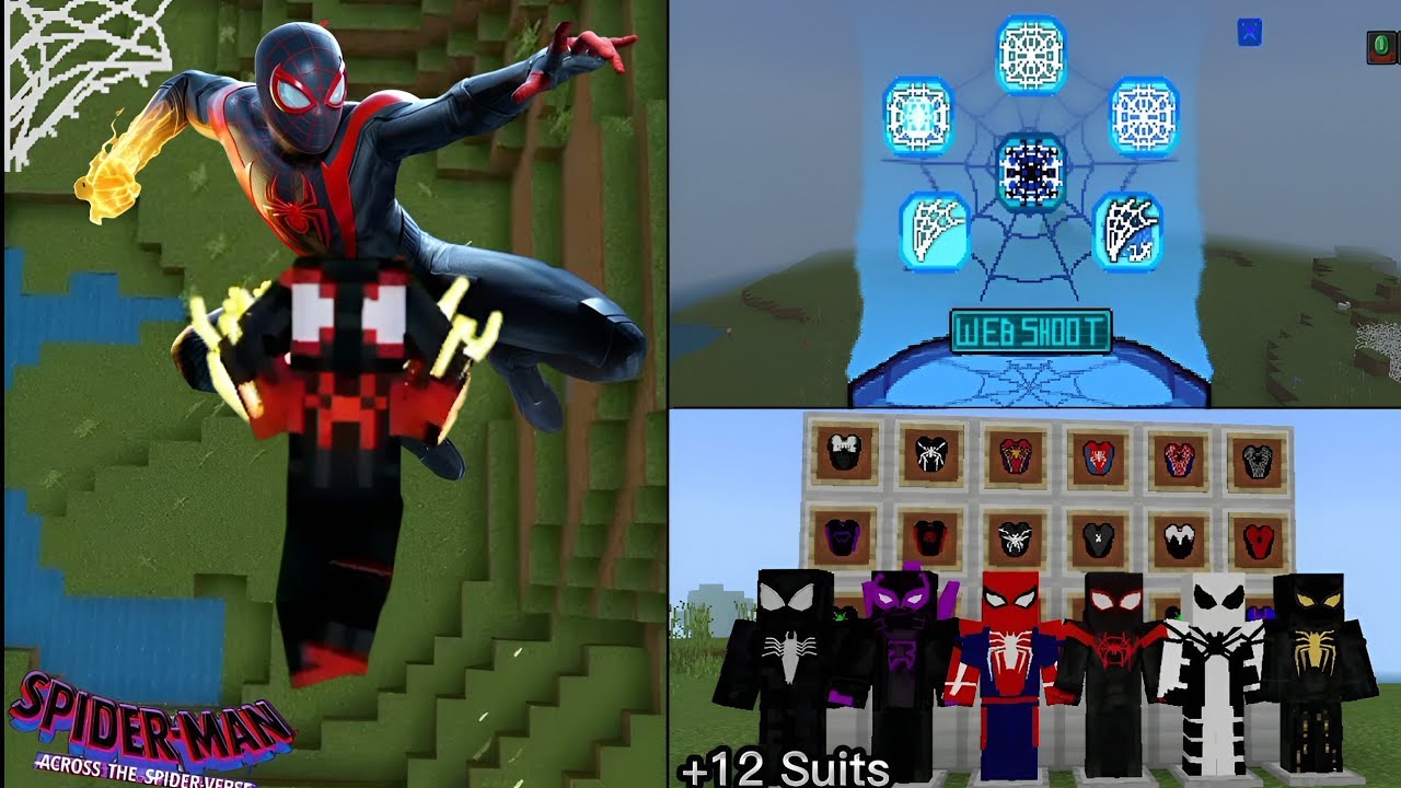 Spider Man Mod Minecraft Java New Spider man Addon/Mod For Minecraft PE | 12+ Suits #xm7mdx - YouTube