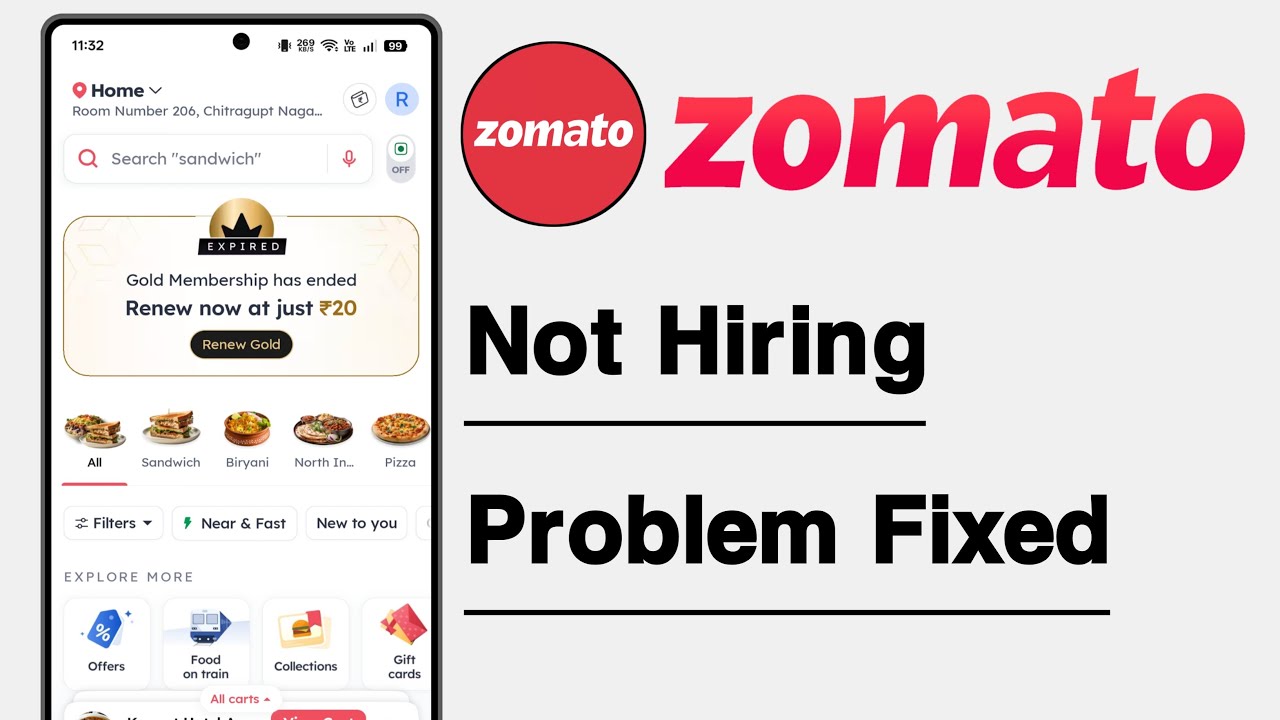 Zomato Not Hiring Problem Solve