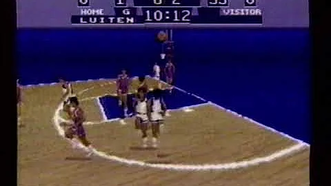 1992 Super Nintendo NCAA Basketball "Now You're Playing with Power" TV Commercial