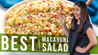 Macaroni salad is a classic american side dish served up at summer
barbecues and picnics every year. this the best recipe ever with
per...