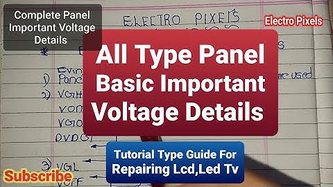 All led Panel  Voltages Name and Values, Explained in Detailed||Tutorial for lcd, led Tv Repairing