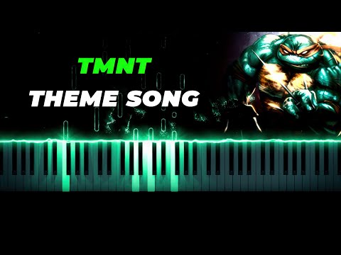 tmnt theme song - piano karaoke instrumental cover - Teenage Mutant Ninja Turtles 1987