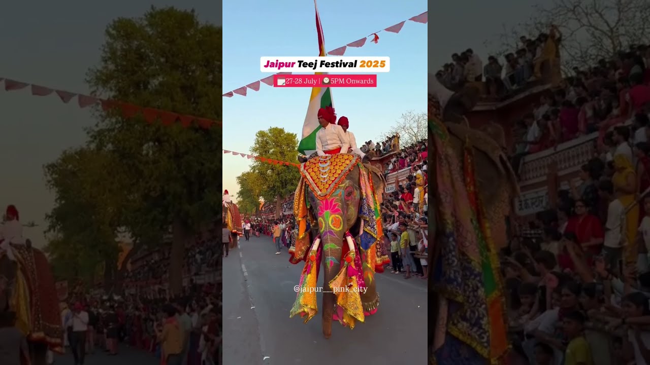 Jaipur Me Teej Ki Sawari 2025 Teejspecial Shivparvati Jaipurteej Jaipurvlog Rajasthaniculture