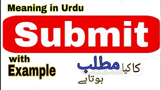 What Does Submit Mean | Meaning of Submit | Explain the English Vocabulary Word Submit