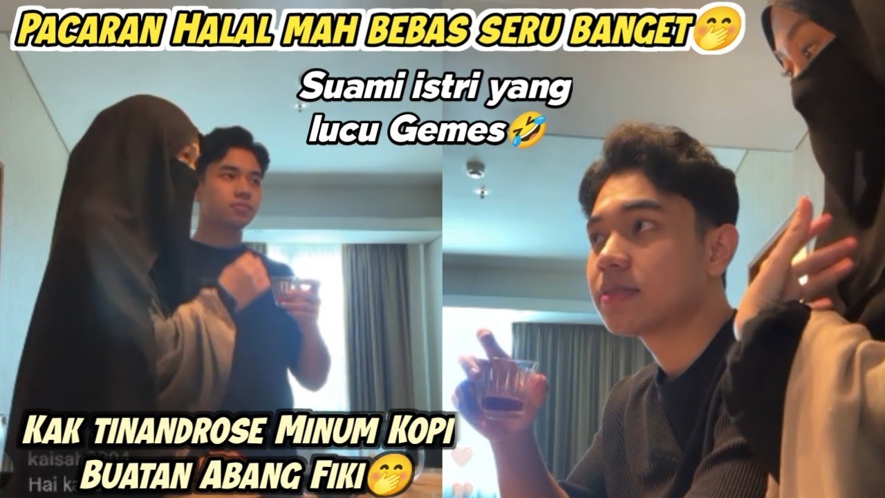 Abang fikinakii & istri tercinta buat kopi bareng🤭kak tinandrose minum kopi buatannya bang fiki