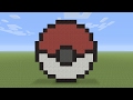 Minecraft Pixel Art - Pokémon Poké Ball (Small)