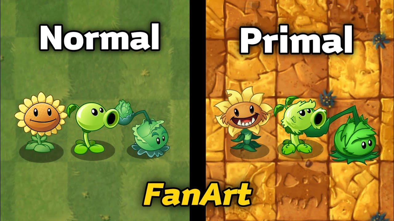 I Made PVZ2 Plants But in PRIMAL Form