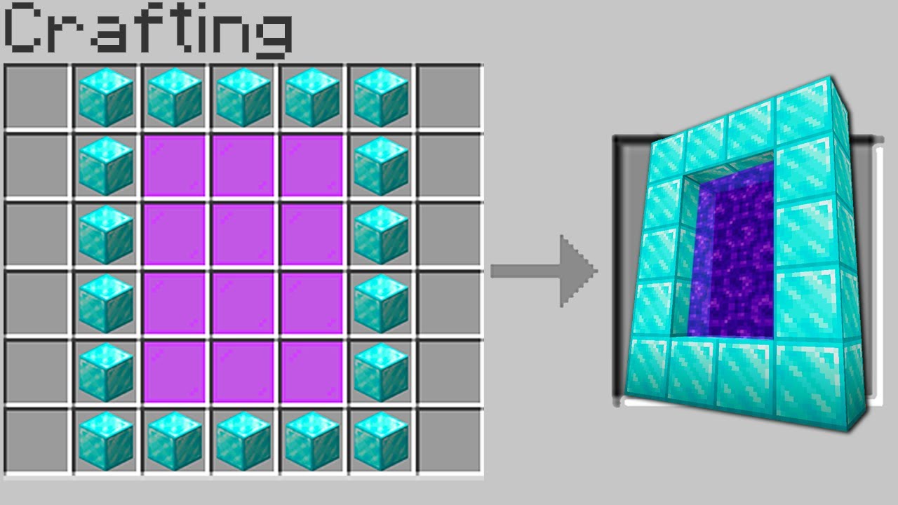Minecraft UHC but you can make PORTALS from any block you want...