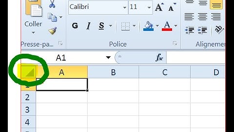Excel  la sélection avec des raccourcis clavier