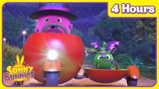 Hopper and Boo's Magic Apple Car ๐๐ | Sunny Bunnies Compilations | 4 Hours of Funny Cartoons