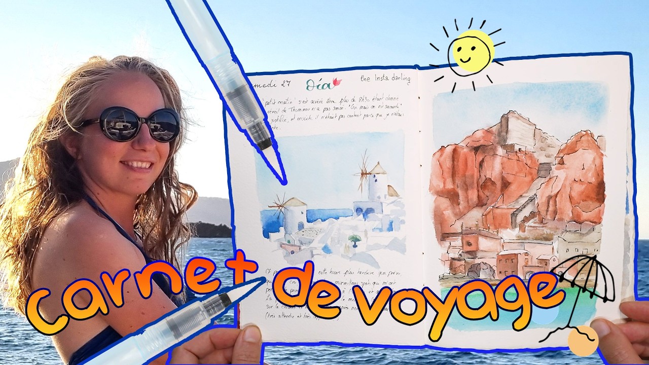 Sketchbook Tour Santorin : Peindre ses vacances ☀