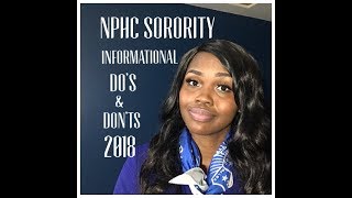 Preparing For A NPHC Sorority/Fraternity Informational | Do’s & Don’ts | HappyNappy1