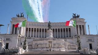 Le Frecce tricolori nel cielo di Roma 25 Aprile