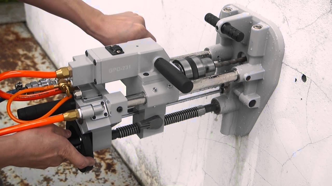 GPD 231 Wet Air Drilling Machine include Vacuum Suction Fixing Base for Wet Drilling