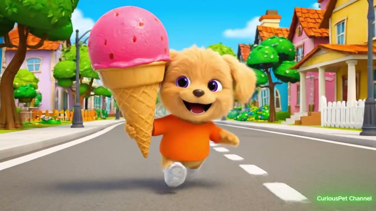 A Cute Dog Buys a Giant Ice Cream Cone!