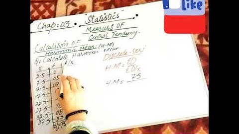 calculation of Harmonic Mean in "Discrete Series" (easy way)
