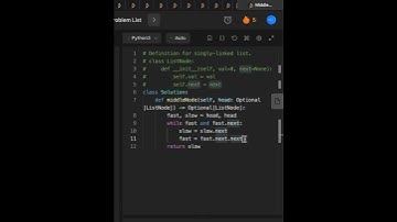 Leetcode 876: Middle of the Linked List #shorts #leetcode #cs