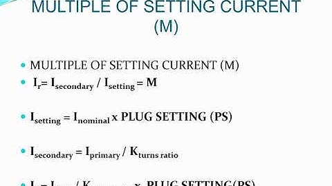 IDMT Relay Settings 1