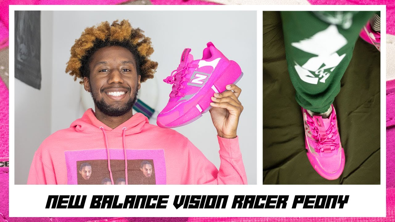 Jaden Smith New Balance Vision Racer Black Pink On Foot Review 