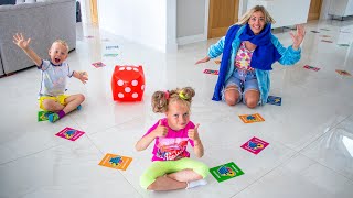 Giant Board Game with Mom | Fun Family Game | Gaby and Alex Show