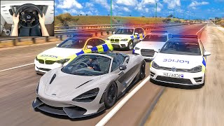 Stealing MCLAREN 720S + Police Chase - Forza Horizon 5 (Steering Wheel + Shifter) Gameplay