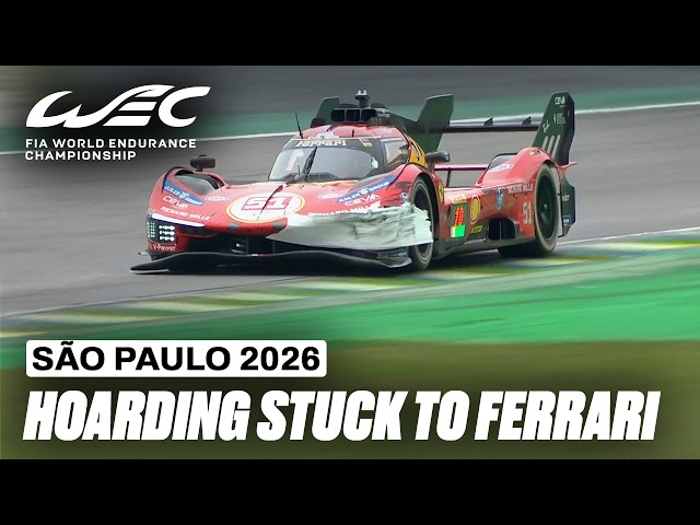 Ferrari Hits the Barriers and Picks Up Hoarding | Rolex 6 Hours of