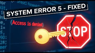 System Error 5 Has Occurred Access Is Denied Windows 11 Access Is Denied Solidworks