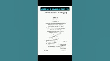 MN-1B COMMERCE (GST) PYQs | VBU FYUGP SEMESTER 3 (2022–26)