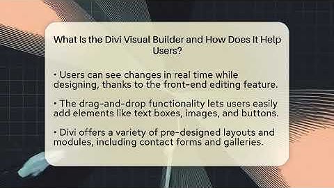 What Is the Divi Visual Builder and How Does It Help Users? | WP Solutions Guru News