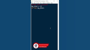 How to check if a list is empty in Python #codewithilyasoft #python #short