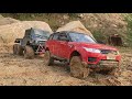 1/10 Scale RC Range Rover Sport & UMG10 6×6 Muddy action