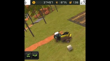 FS 18 | Make Round Straw Bales | #Shorts