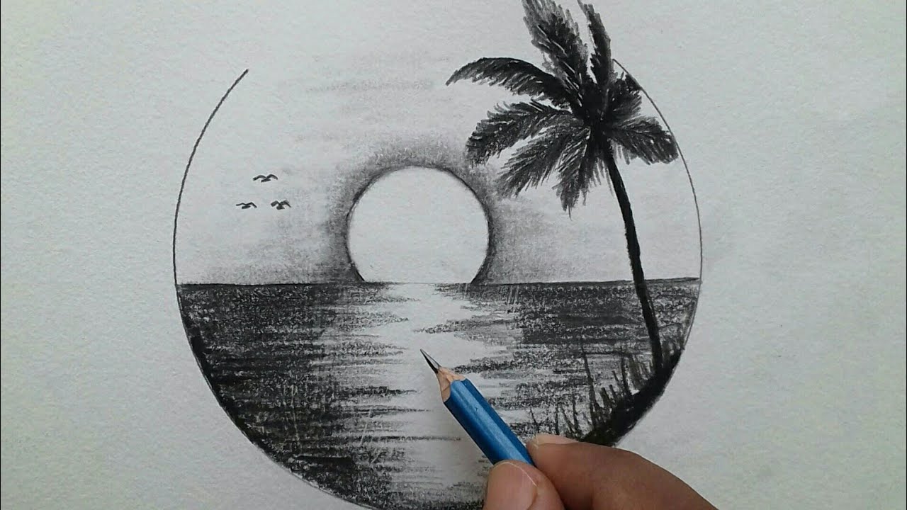 Featured image of post Sunset Pencil Sketch : Sunset pencil drawing at getdrawings | free download.