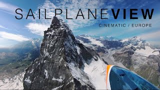 Gliding Over Europe: A Cinematic Sailplane Journey | Soothing Aerial Views