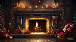 Crackling Fireplace in a Cozy Christmas Living Room 🔥 Winter Ambiance  ❄️ Christmas Magic 🎄