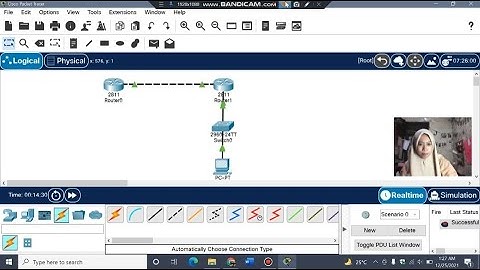 Lab Dynamic NAT Overload  dengan 2 Router 1 Switch 1 PC