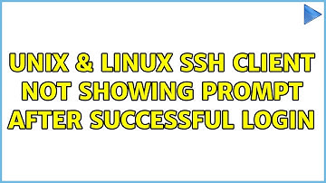 Unix & Linux: SSH client not showing prompt after successful login (2 Solutions!!)
