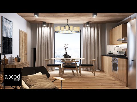 Полная версия о проекте в Гудаури (Грузия) - дизайн и отделка квартиры AXOD DESIGN Tbilisi.