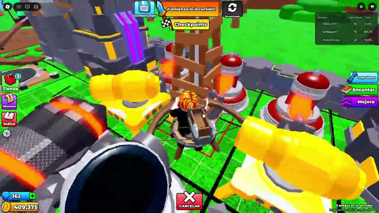 Llegando a la oleada 80 en construye tu castillo #roblox