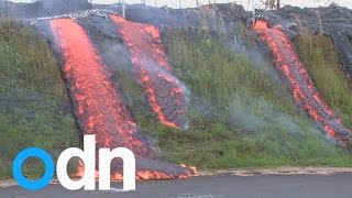 Incredible footage shows lava flow sweeping across Hawaii's Big Island