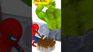 🍫 Spideyrman’s Sneaky Bite—A Taste of Hulk’s Chocolate Ice Cream!