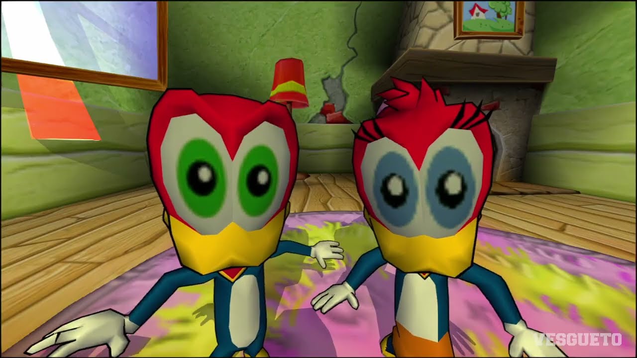 SPACE 1, 2 - PRIMEIRA PLAY SÓ PRA ESTRESSAR O TELESPECTADOR KKKKKKK | WOODYWOODPECKER (PS2)