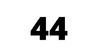 44 Second Countdown Timer White Screen With Sound Effect