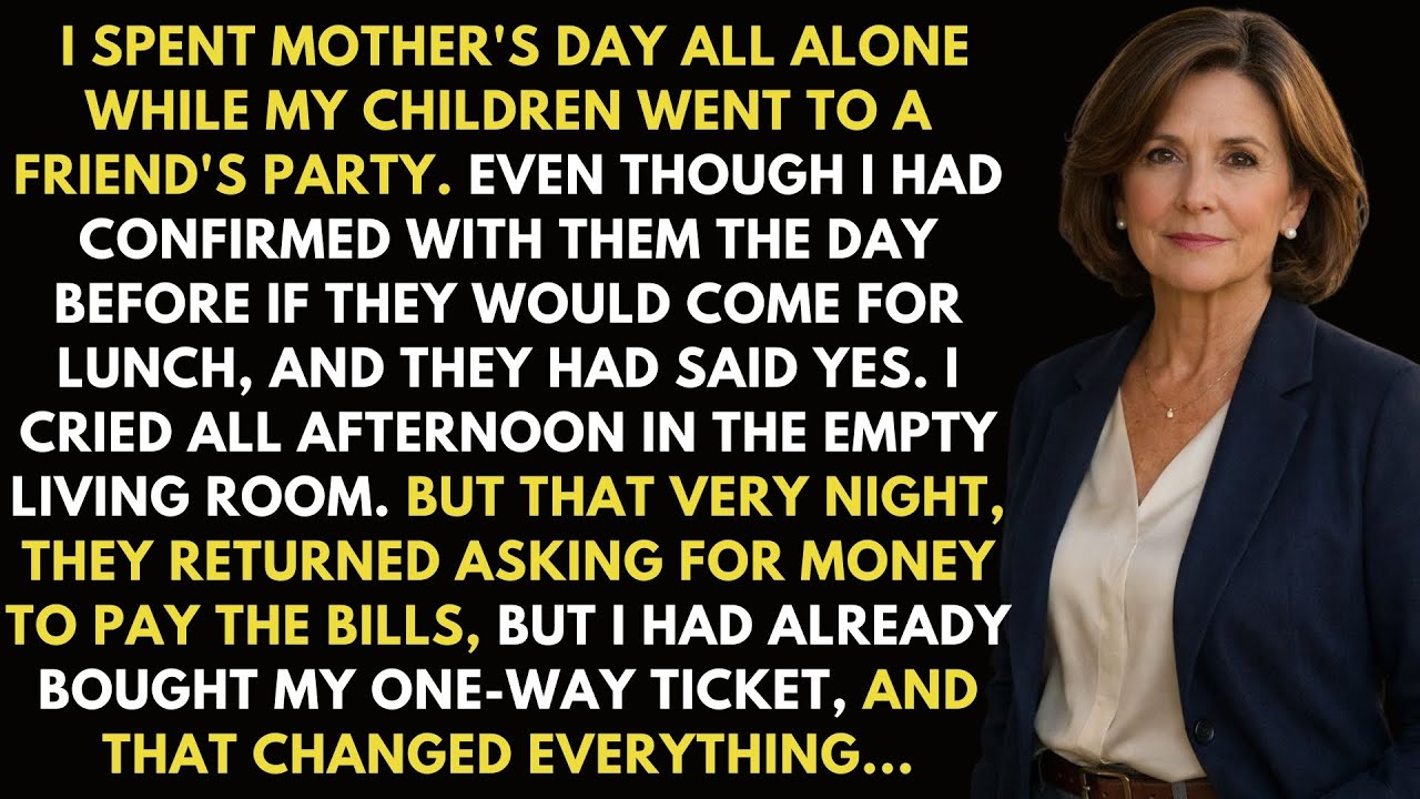 Мои дети пропустили День матери ради вечеринки. В тот вечер они вернулись, приползая обратно...